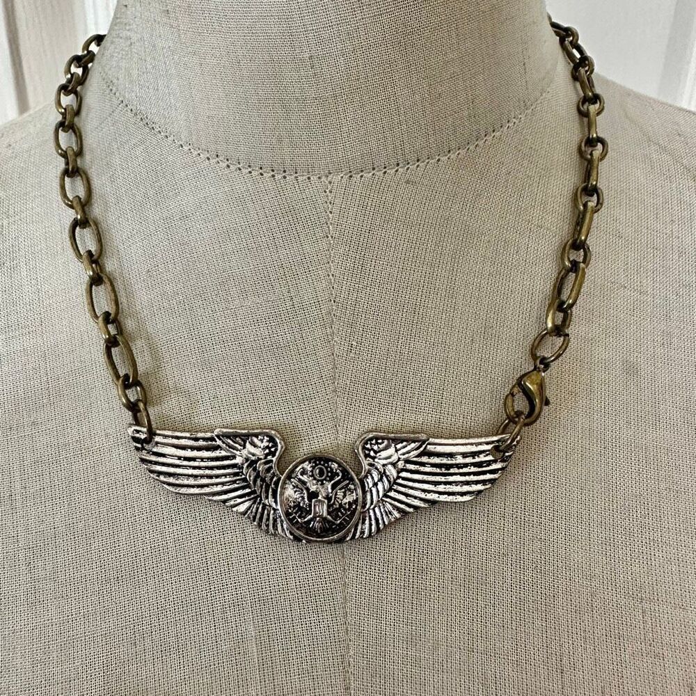 Gypsy Soule Winged Eagle Statement Necklace – WWII Inspired